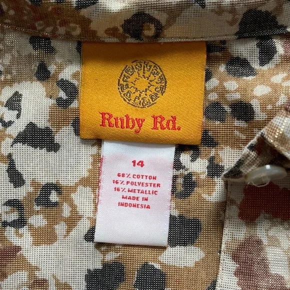 Ruby Rd. Multicolor Abstract Blouse - Picture 3 of 4